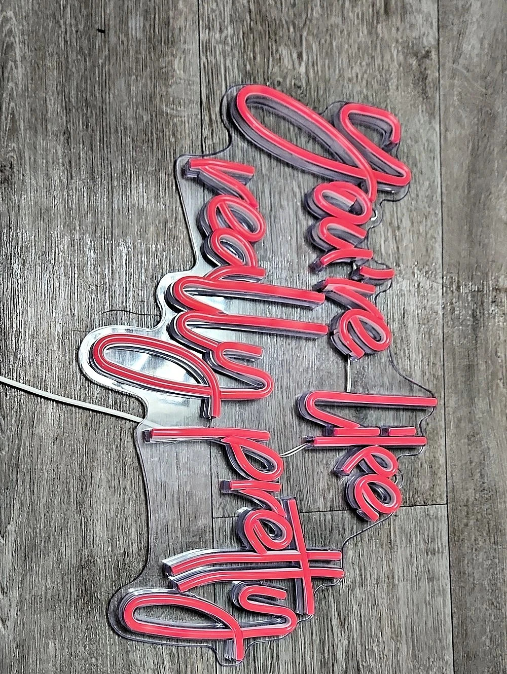 Pink LED Wall Sign - Picture 2 of 2